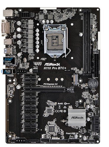 华擎H110 pro BTC+主板1151支持6500 6700 7700kcpu处理器