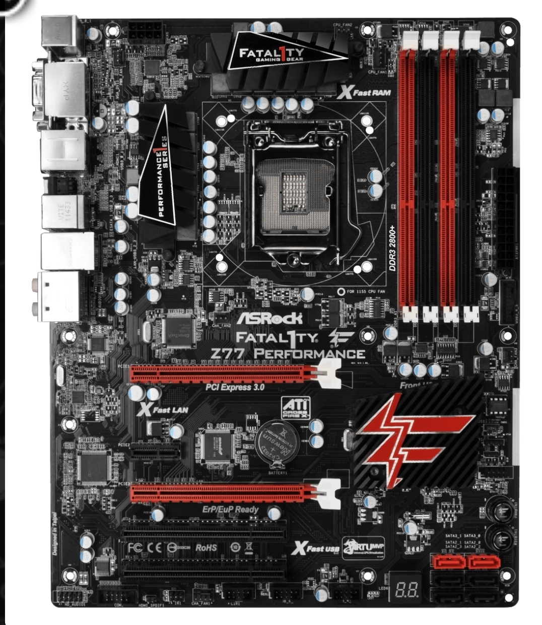 华擎Z77 performance效能版主板1155针支持2120 2700 3570kcpu