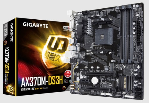 技嘉ax370m ds3h主板am4支持1700 2600 4650 3700 5950xcpu处理器