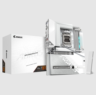 技嘉x870 aorus Stealth ice背插主板am5支持7800x 9950xcpu
