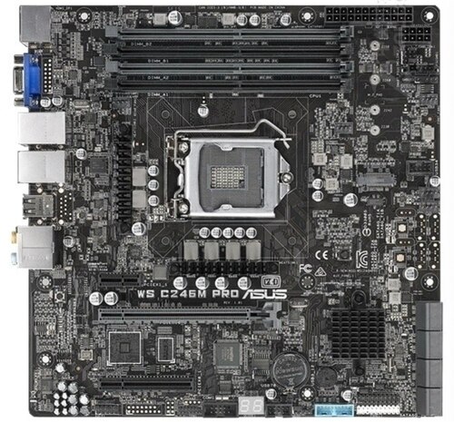 华硕c246m pro主板1151支持8700 9900k 2126 2146g 2246 2288gcpu