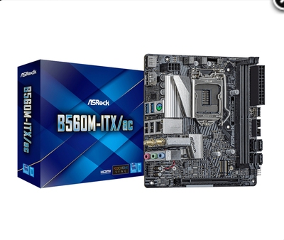 华擎b560m itx/ac主板1200针台式机主板支持10700 11900kfcpu