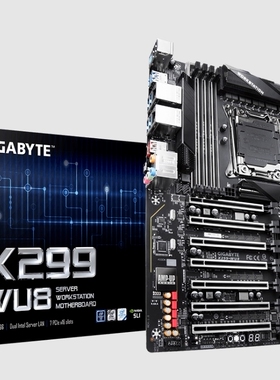 技嘉X299-WU8台式机主板2066针支持i77800xi9 9900x10980xcpu