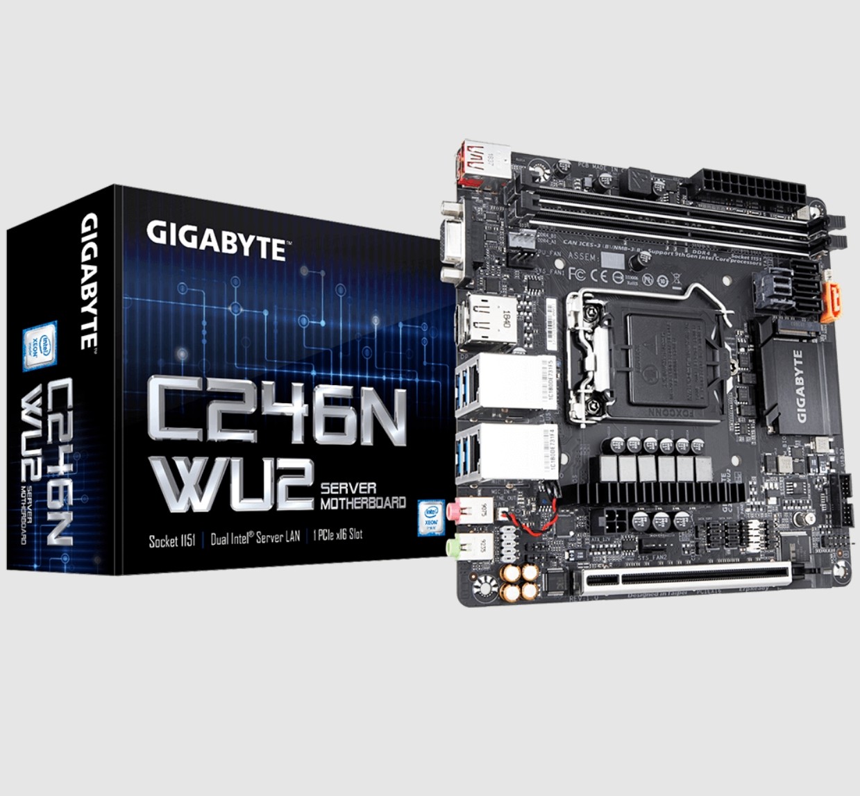 技嘉c246n-wu2主板1151支持8700 9900k 2124 2226 2236 2288gcpu