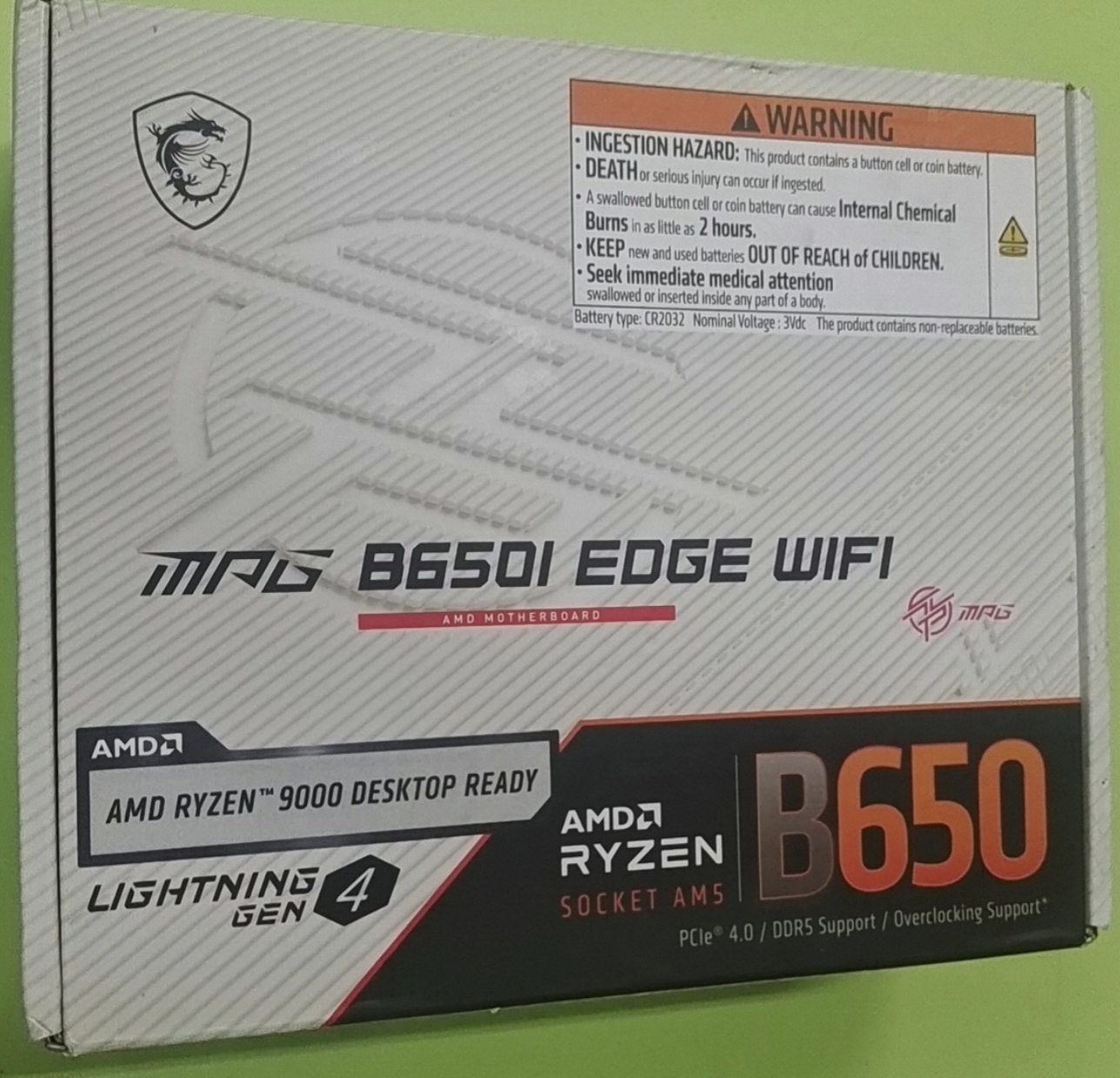 微星B650 Edge wifi刀锋主板AM5支持7800x 9700x 9950xcpu处理器