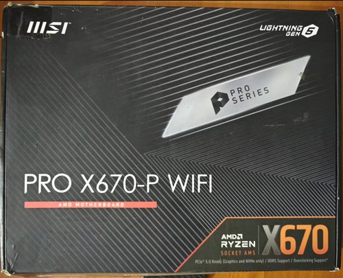 微星X670 P WIFI主板AM5支持7800x3d 9700x 9950xcpu处理器