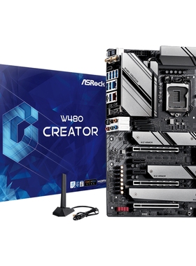 华擎W480 Creator水晶主板1200支持w1250 1370 1390p cpu处理器