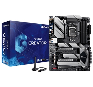 华擎W480 Creator水晶主板1200支持w1250 1370 1390p cpu处理器