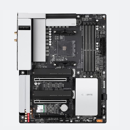 技嘉B550 VISION D-P台式机主板AM4支持AMD 5700g 3800 5950x cpu