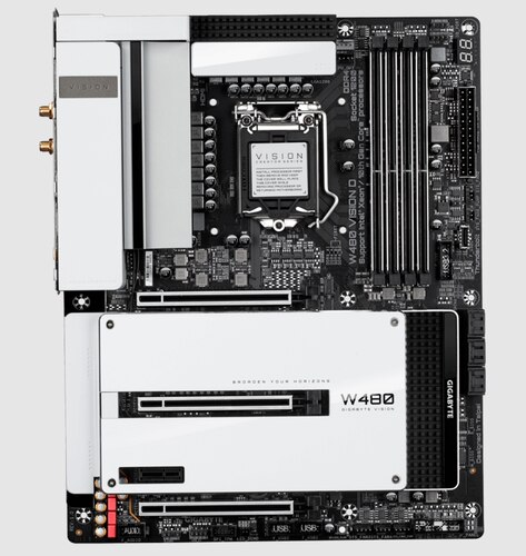 技嘉W480 VISION D主板1200针支持11900 1250 1290 1370 1390pcpu