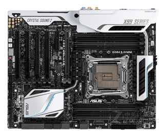 华硕x99 a主板2011-V3针支持i7 5960x E5-2699v42680v3cpu台式机