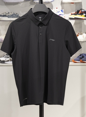 李宁短袖POLO衫男子2025夏季新款健身系列冰感舒适防晒T恤APLV039