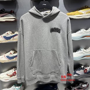 款 2024冬季 反伍加绒保暖宽松连帽运动卫衣AWDU503 男士 李宁套头衫