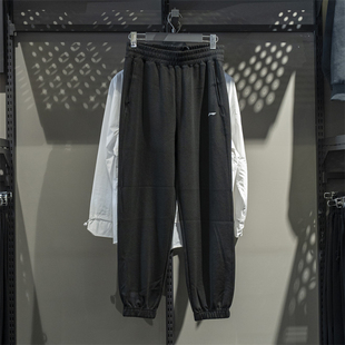 李宁卫裤 新款 健身系列束脚宽松休闲运动长裤 AKLV182 女子2025夏季