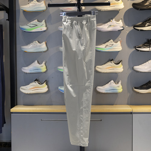 李宁直筒男子防泼水卫裤