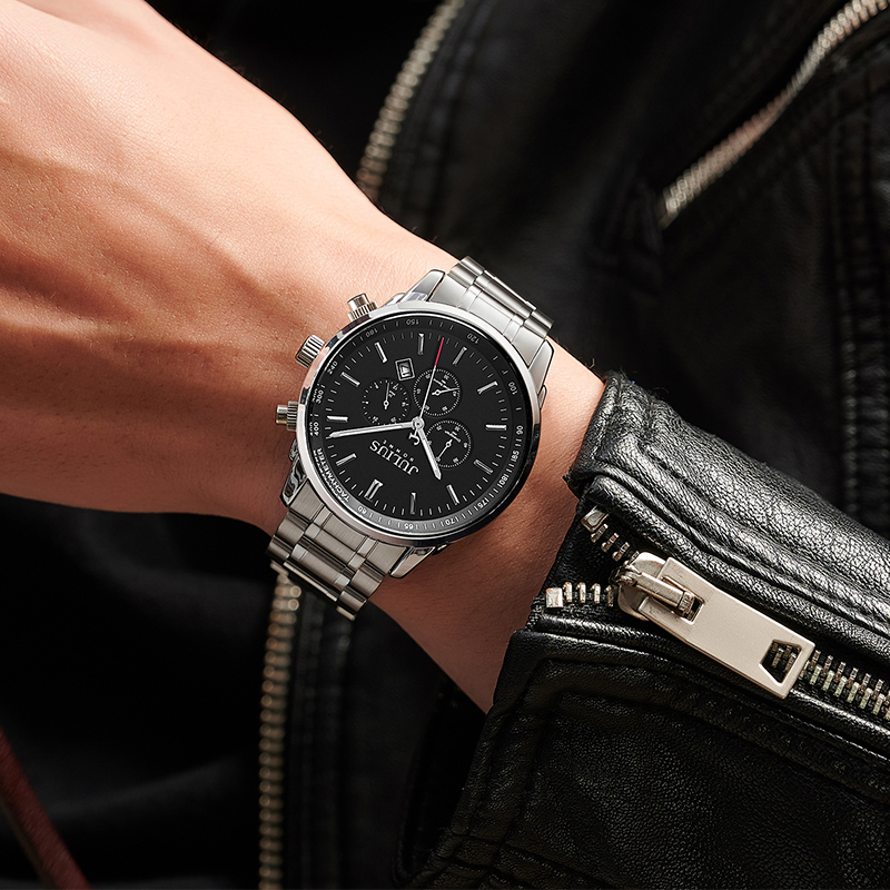 多功能商务风夜光日历防水手表