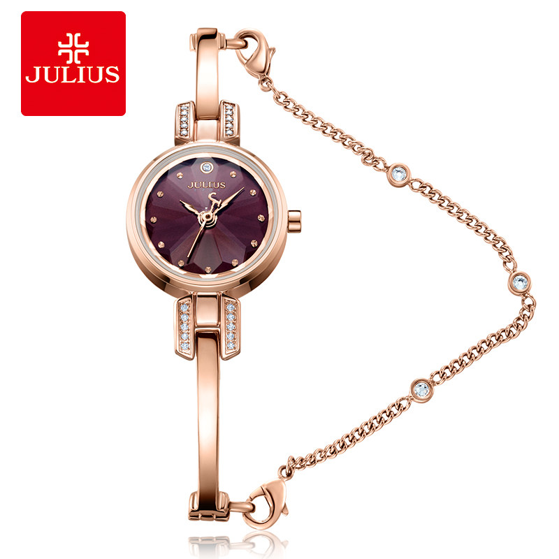 julius聚利时女士手表 新款钢带秋冬新品时尚潮流女表石英防水表