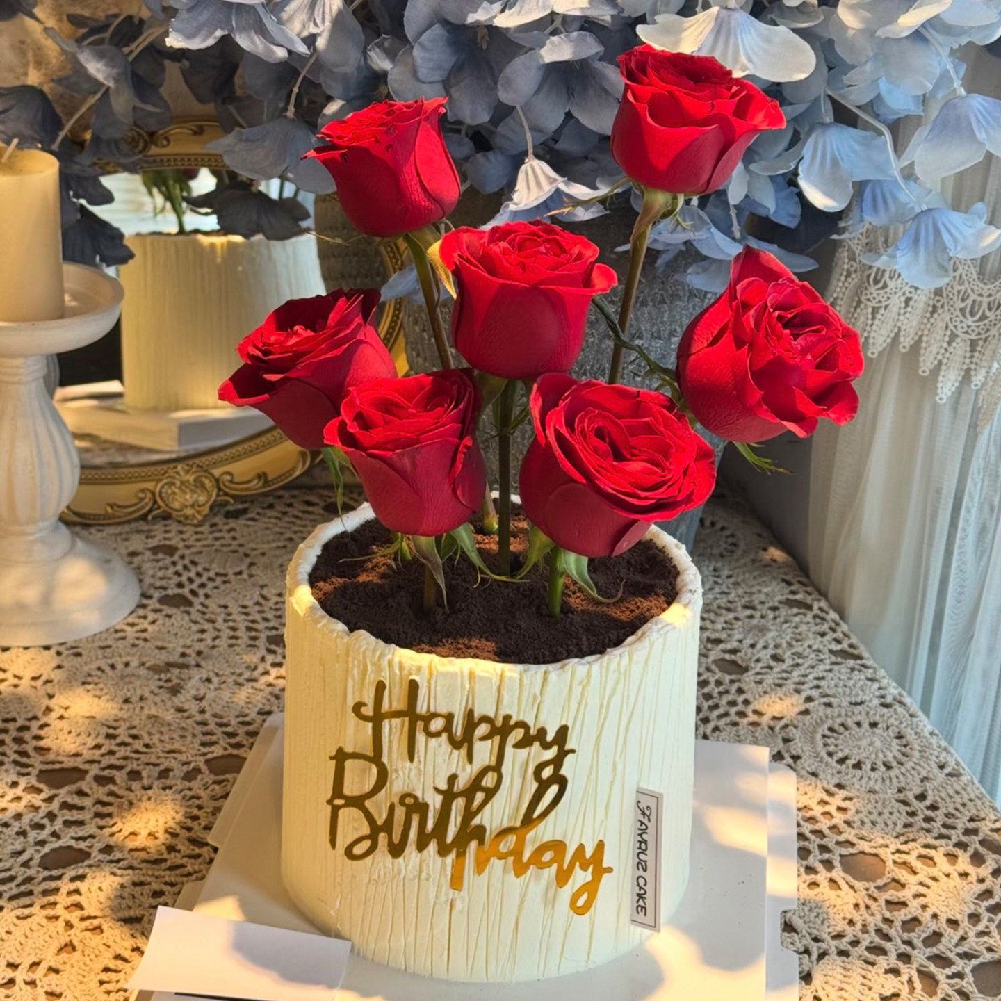 小红书情人节主题女神生日玫瑰花蛋糕装饰花盆造型甜品亚克力插件,节庆用品/礼品,蛋糕/烘焙装饰用品,淘宝优惠券,粉丝福利购,淘宝优惠卷