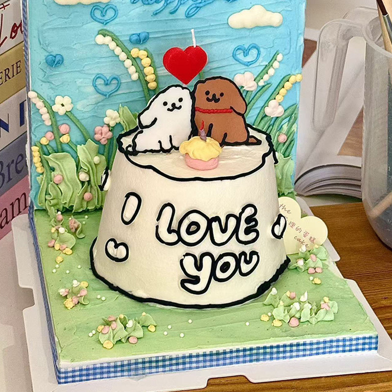 春游露营野餐油画风线条小狗蛋糕装饰情侣纪念日贴贴狗手绘背景板,节庆用品/礼品,蛋糕/烘焙装饰用品,淘宝优惠券,粉丝福利购,淘宝优惠卷