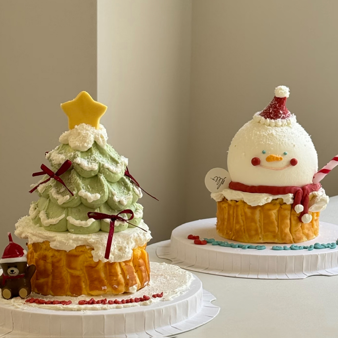 2025圣诞节许愿树巴斯克蛋糕装饰