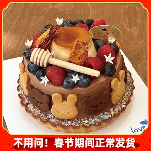 童趣可爱卡通米菲兔巴斯克蛋糕装饰兔子饼干压模模具搅蜜棒摆件