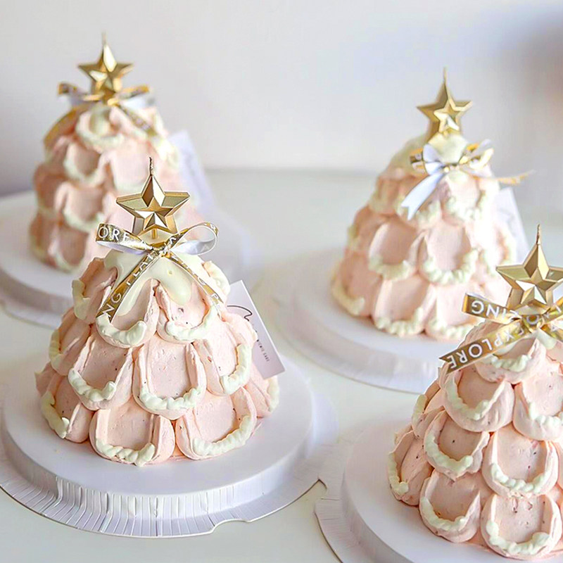2024圣诞节蛋糕装饰摆件迷你圣诞树烫金丝带五角星蜡烛甜品插件,节庆用品/礼品,蛋糕/烘焙装饰用品,淘宝优惠券,粉丝福利购,淘宝优惠卷