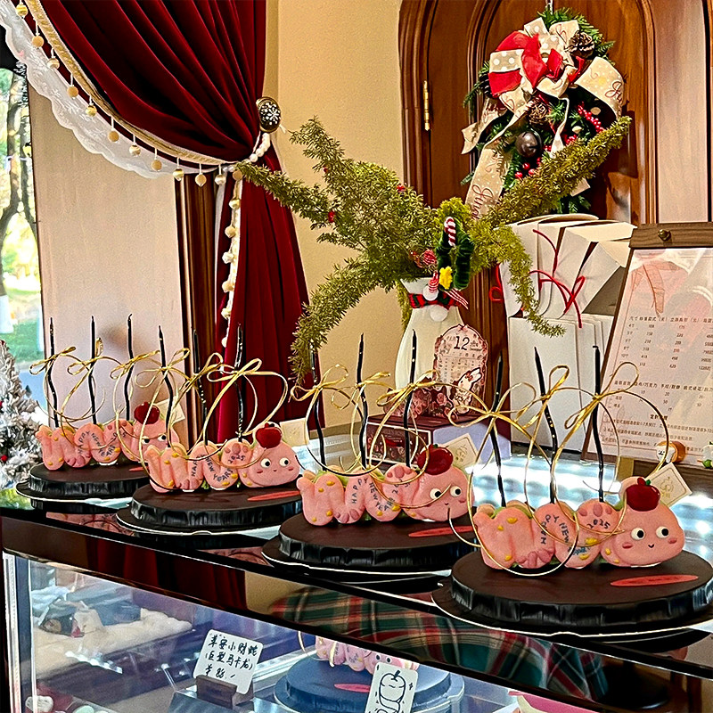 卡通手绘蛇年DIY多巴胺小旗插件插牌雨丝双层夹心饼干甜品蛋糕,节庆用品/礼品,蛋糕/烘焙装饰用品,淘宝优惠券,粉丝福利购,淘宝优惠卷