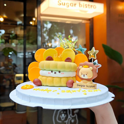 治愈系狮子座emoji蛋糕装饰