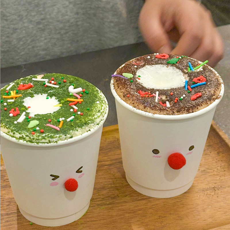 卡通手绘创意圣诞雪人DIY一次性纸杯甜品红鼻子帽子红绿毛球材料,节庆用品/礼品,蛋糕/烘焙装饰用品,淘宝优惠券,粉丝福利购,淘宝优惠卷