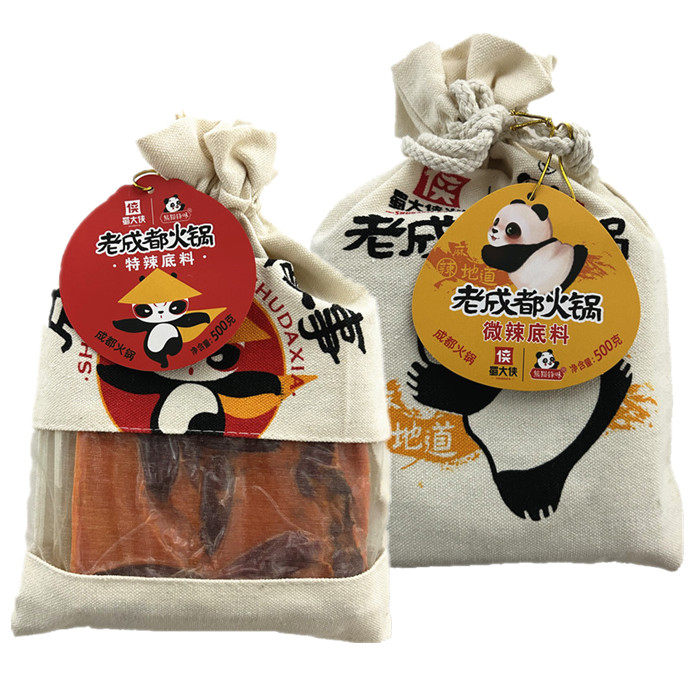 蜀大侠熊猫锋味老成都火锅底料500g四川特产麻辣火锅冒菜烧菜调料