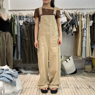 PLNH2025秋冬新款韩版设计感宽松显瘦休闲百搭薄款牛仔背带裤现货