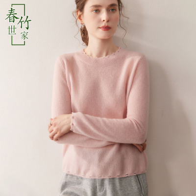 春竹2025年女秋冬新款羊绒羊毛衫