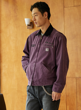 Unblank男士美式cleanfit蜡染水洗古着vintage底特律J97夹克外套