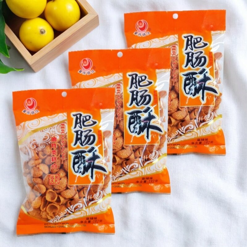 肥肠酥麻辣味四川特产192g袋装怀旧小零食膨化食品休闲小吃糕点
