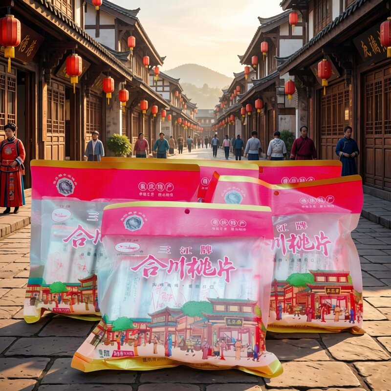 重庆特产三江牌合川桃片传统糕点320g袋装香甜味独立小包怀旧零食