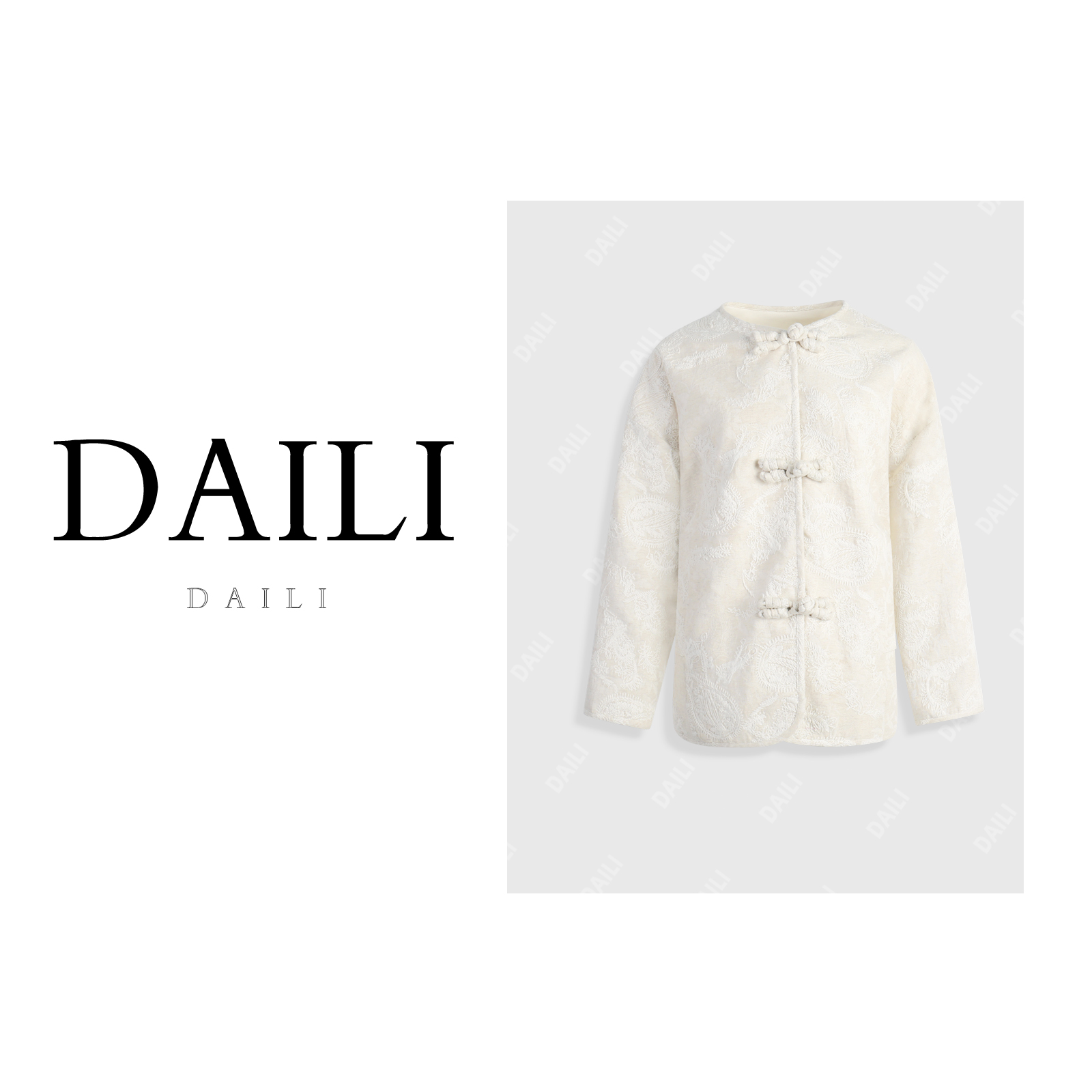 黛利新款时尚新中式国风气质盘扣外套女DL2503029