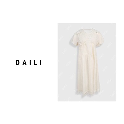 黛利时尚气质百搭收腰连衣裙DL2404085