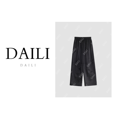 黛利新款收腰显瘦直筒百搭休闲裤女DL2505025