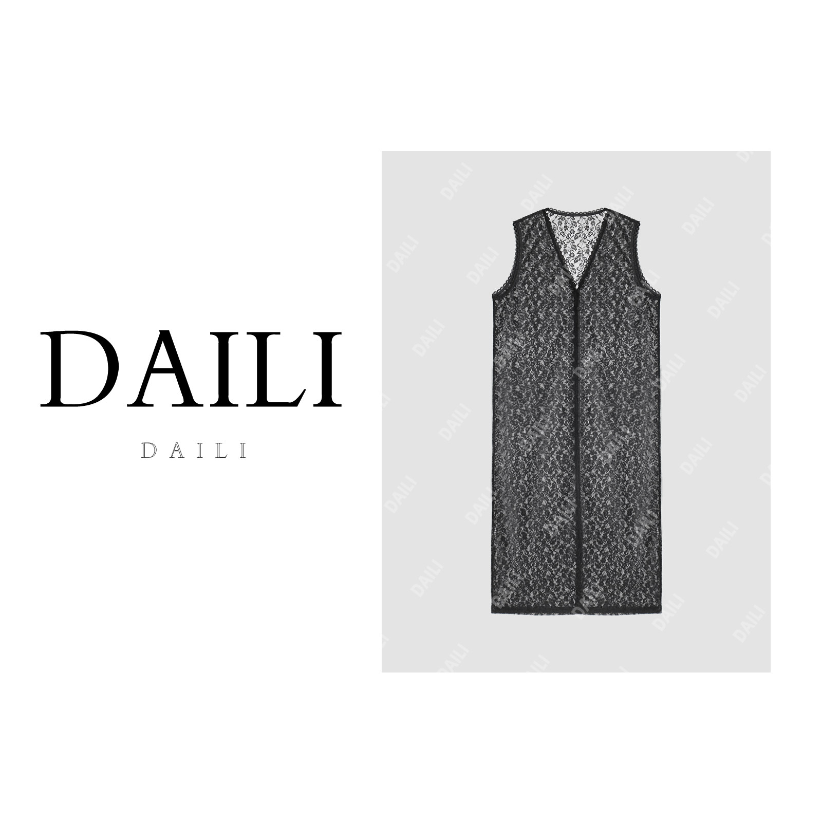 【呼呼严选】黛利新款时尚长款蕾丝马甲外套女DL2506090,女装/女士精品,上衣,淘宝优惠券,粉丝福利购,淘宝优惠卷