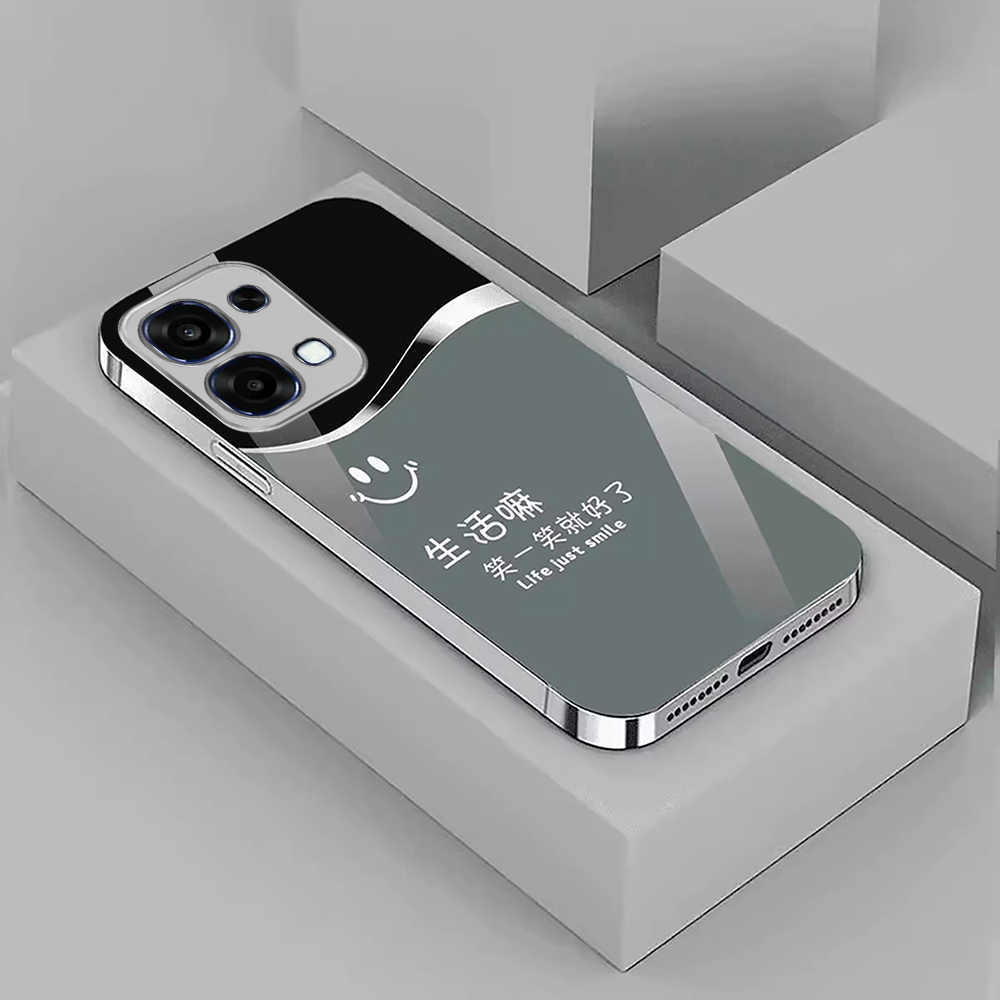 适用OPPOA6高档5G版手机壳简约不沾指纹手感励志手机壳