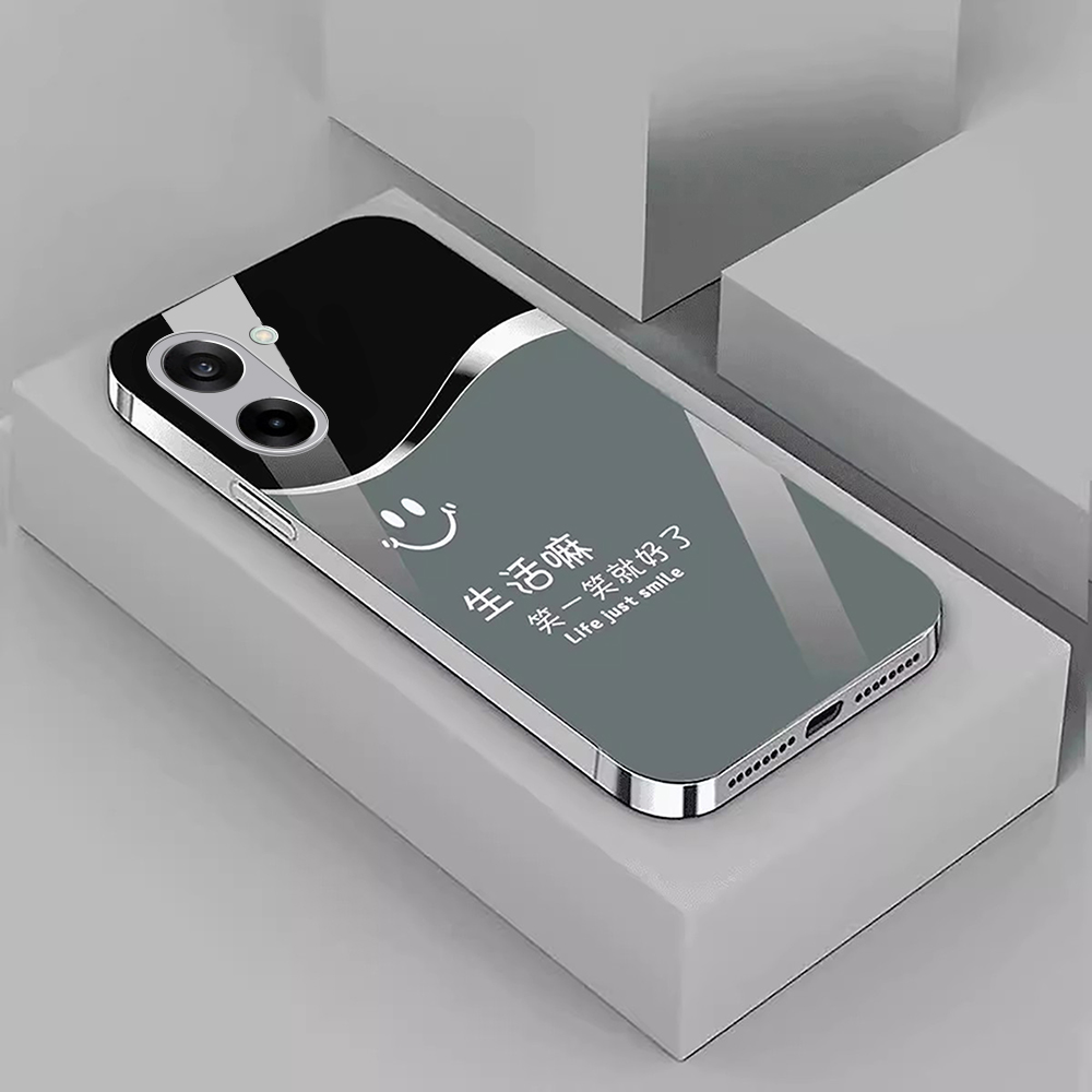 适用一加ace5竞速版高档手机壳简约不沾指纹励志手机壳