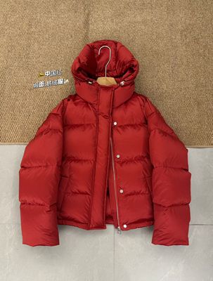 欧洲站2025冬季新款缎面90白鹅绒保暖羽绒服女连帽时尚加厚外套潮