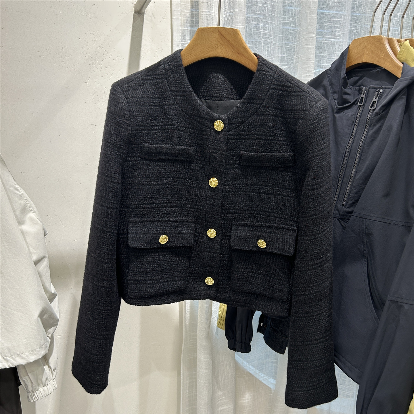 欧洲站欧货2025秋季新款时尚小香风羊毛百搭短款名媛气质外套女装,女装/女士精品,短外套,淘宝优惠券,粉丝福利购,淘宝优惠卷