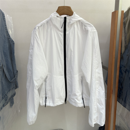 欧洲站欧货2026春季新款连帽拉链外套女宽松百搭休闲防晒服短外套