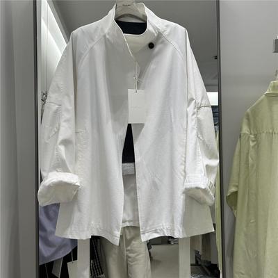 韩版2025秋季新款plant立领单排扣配腰带宽松显瘦风衣外套女E8099