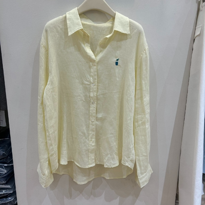 欧货2026春夏装通勤风亚麻衬衫女长袖翻领休闲防晒百搭显瘦上衣