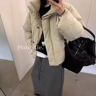 Plant Ale2025冬装新时尚单排扣羽绒服短款外套不挑人白鹅绒Y805