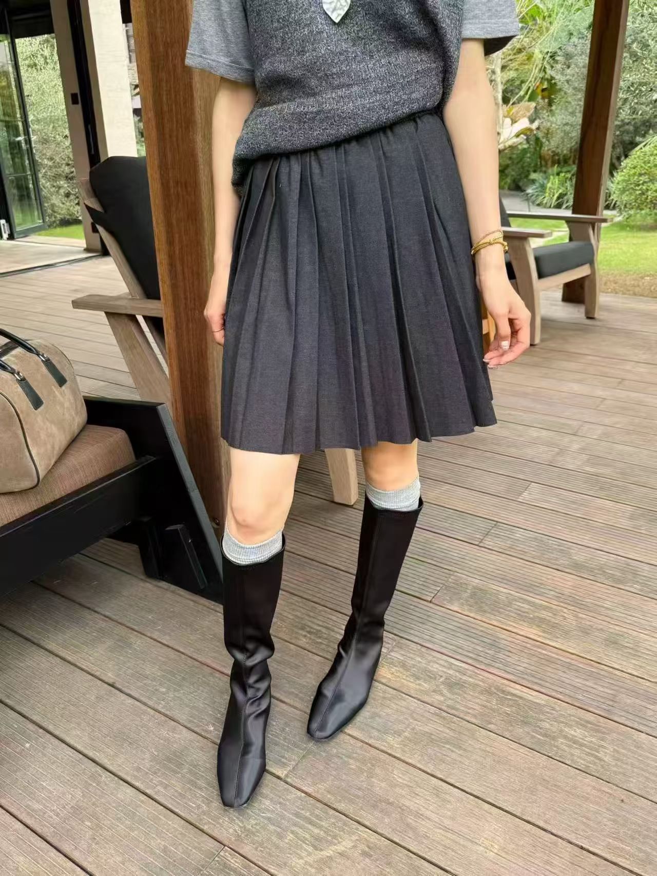 欧洲站欧货2026秋季新款高腰显瘦百搭A字半身裙女中长款包臀裙