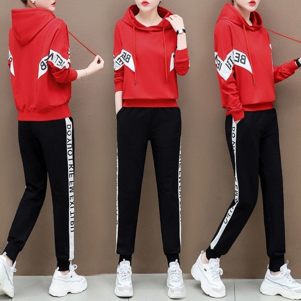 大码减龄休闲卫衣两件套