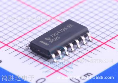 贴片 74HC03D 芯片SN74HC03DR 逻辑电路 四2输入与非门 SOP-14